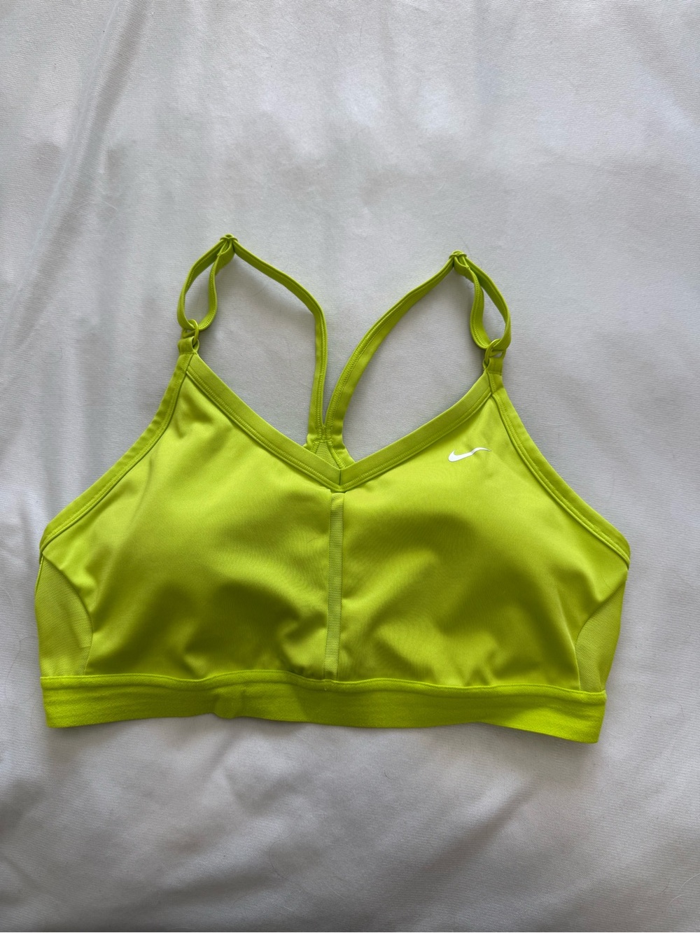 Nike Women's Lime Green Dri-FIT Sports Bra